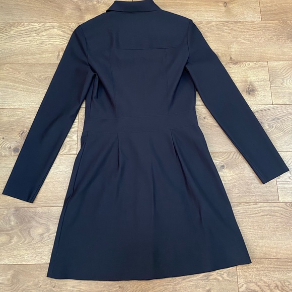 Tory Burch black stretch trench coat/dress Sz S/P - Picture 4 of 8